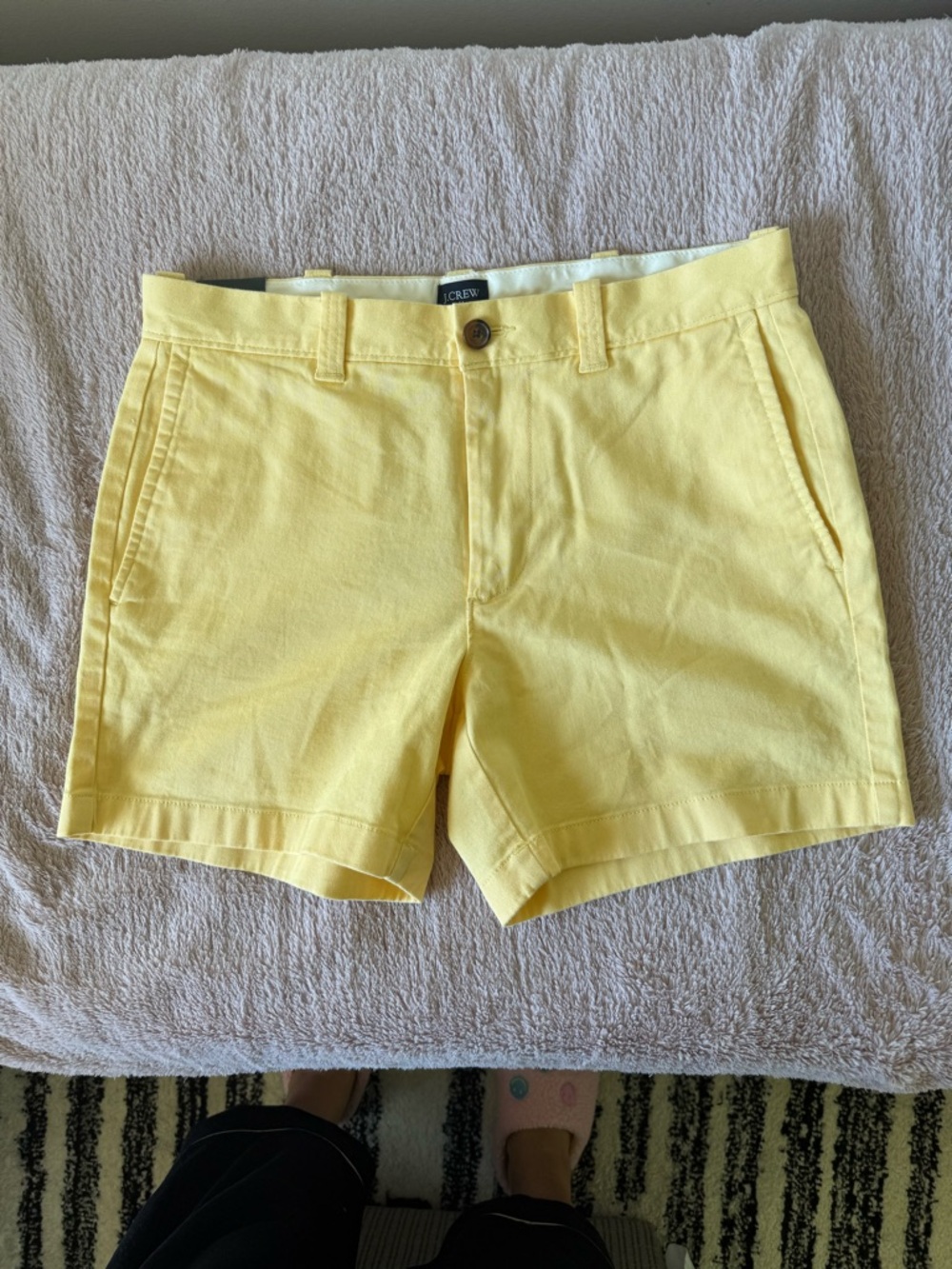 J. Crew Pale Butter Yellow Chino Shorts - Picture 2 of 8